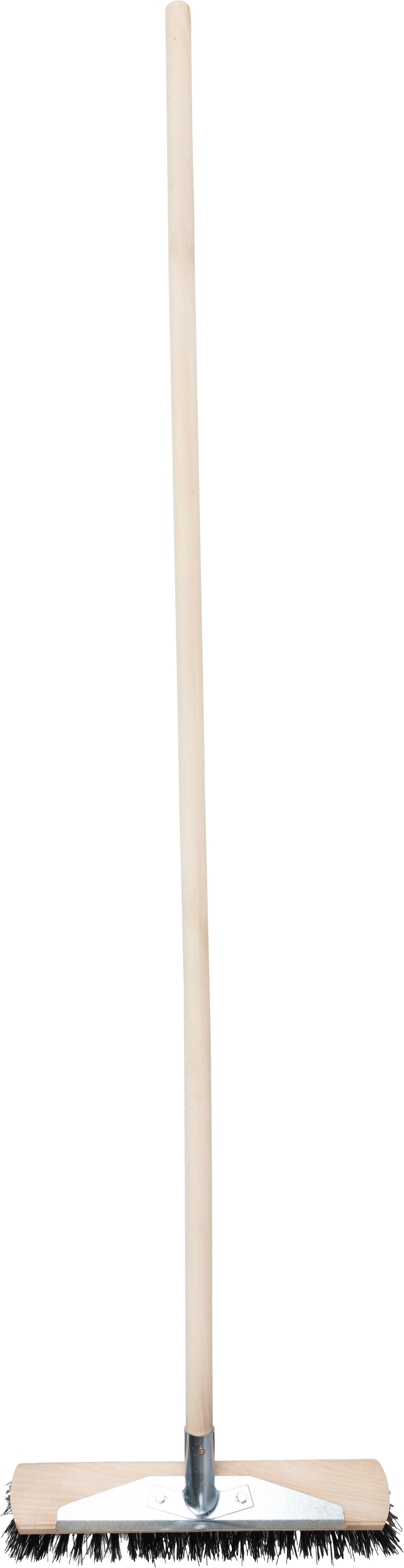 Geco cestárska metla U400.3 DUO WH, 1 ks 400 mm, štetiny PVC/oceľ, s násadou