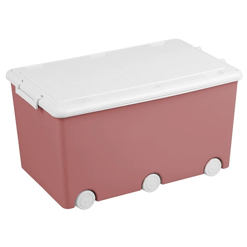 Tega Baby Box na hračky s kolieskami ružový 36 x 29 x 57 cm