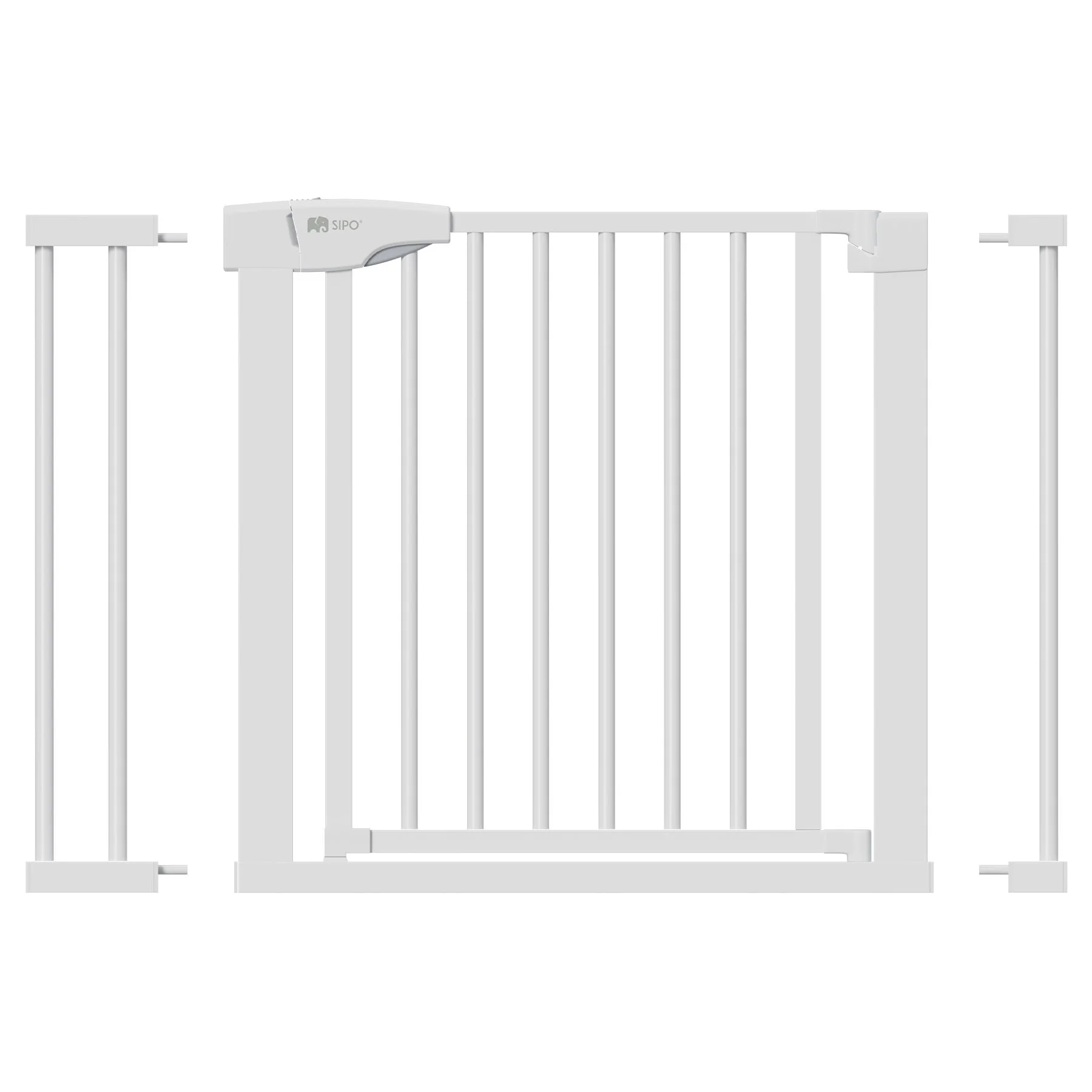 SIPO Bezpečnostná zábrana na dvere a schody 75–104 cm, biela, set 7/14 cm
