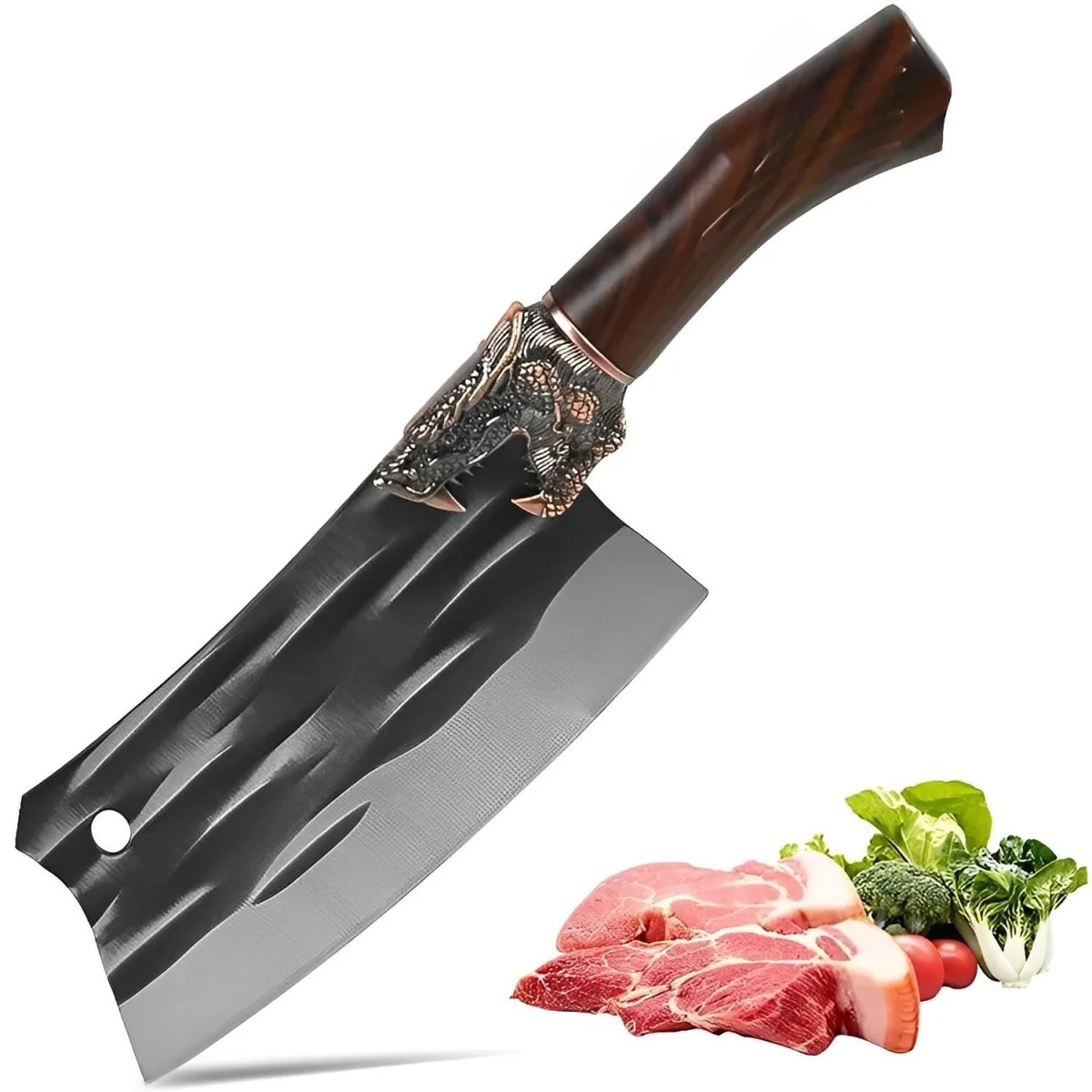 Kuchynský sekáčik s ergonomickou rukoväťou 1 ks, hnedá