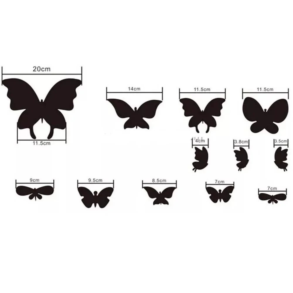 Zrkadlové samolepky na stenu - Butterfly