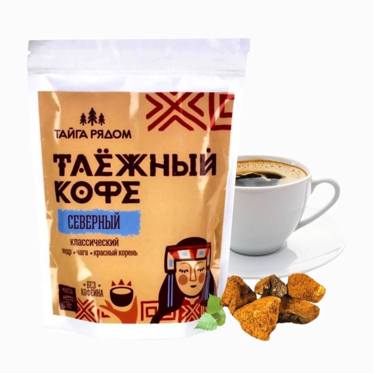 Tajga káva s cédrom, čakankou, čagou a červeným koreňom - klasická - 130g - Specialist