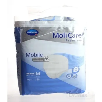 MoliCare Premium Mobile 6 kvapiek M 1×14 ks, modrá, plienkové nohavičky naťahovacie