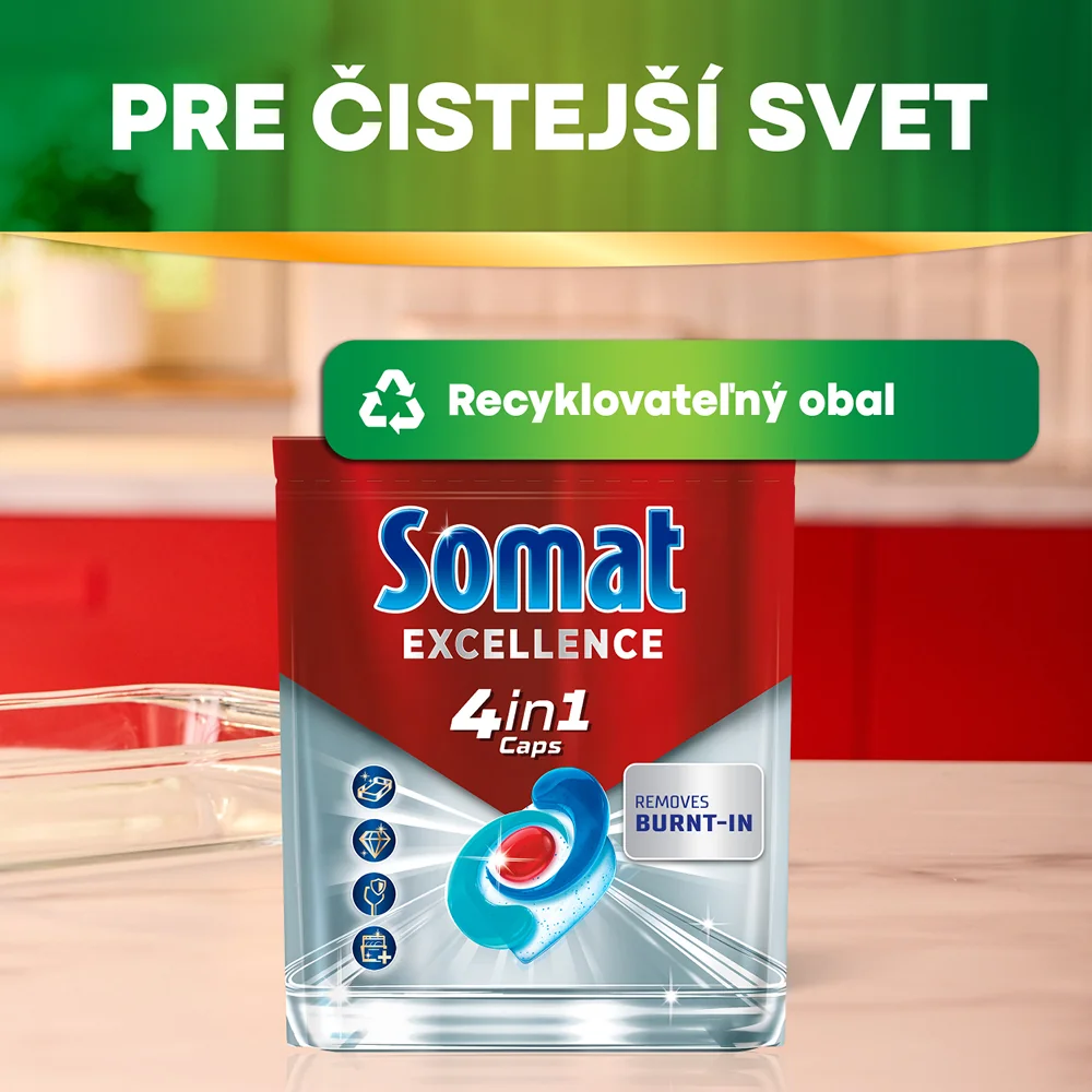 Somat Excellence kapsuly do umývačky riadu 75 ks 1×75 ks, kapsuly do umývačky