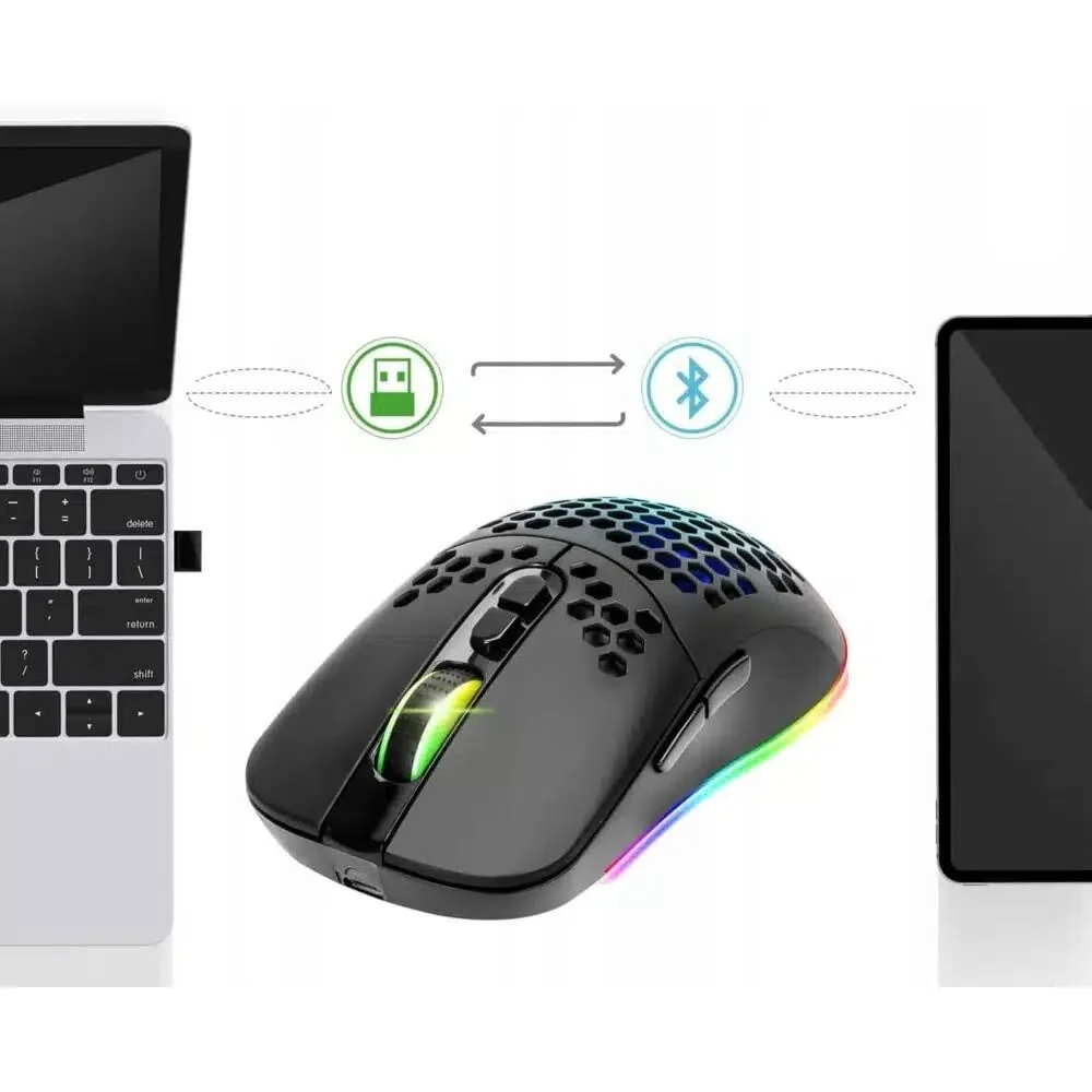 Eveon BM-800 RGB bezdrôtová herná myš, čierna
