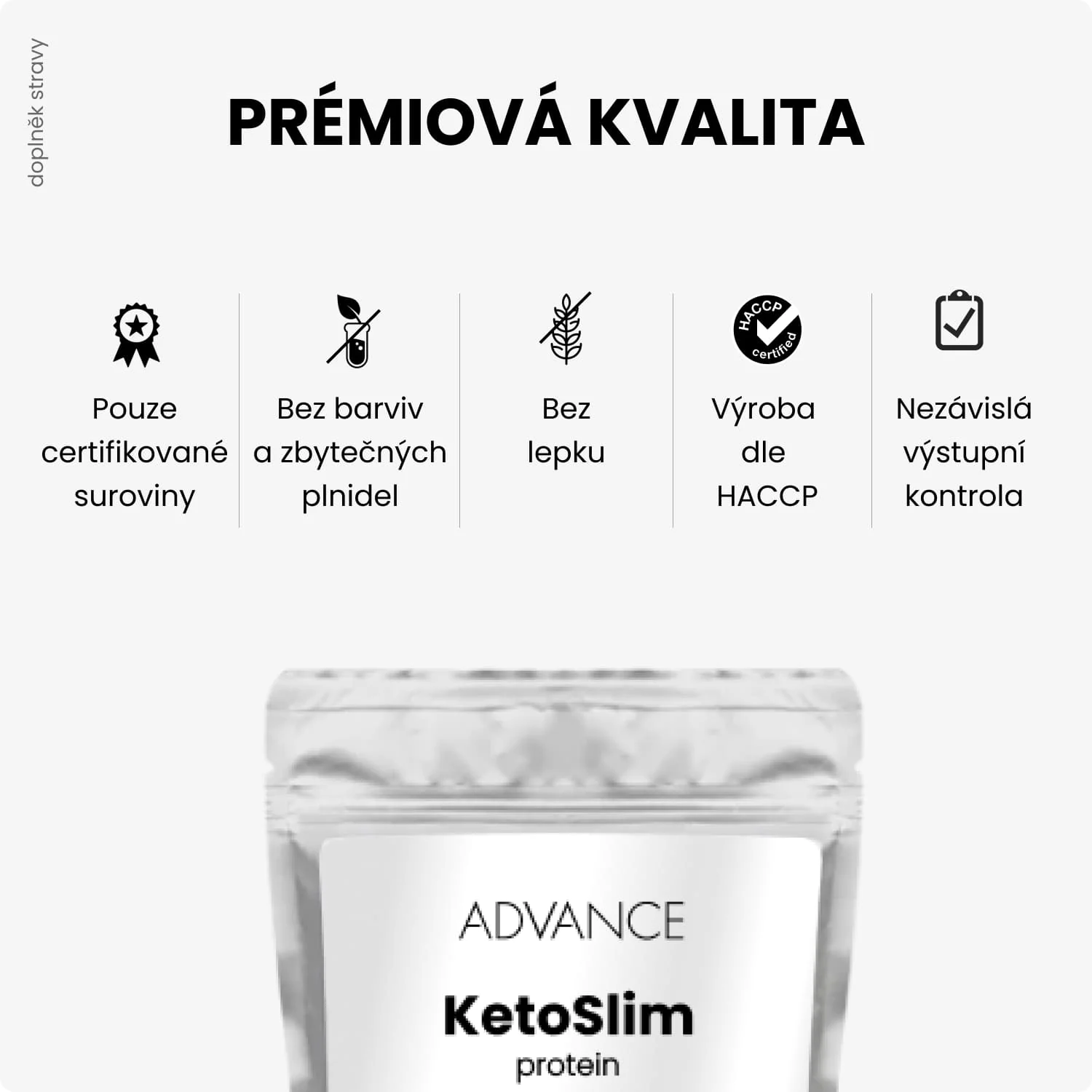 ADVANCE KetoSlim 480 g protein - príchuť čučoriedka 1×480 g, výživový doplnok