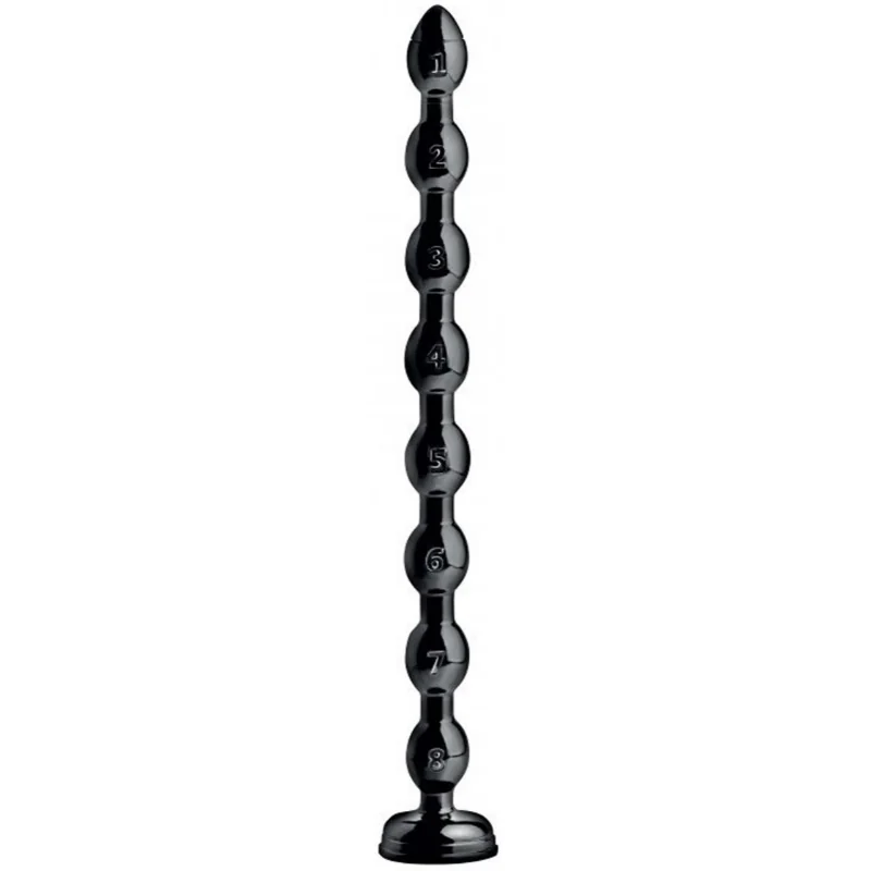 XXL análne guličky s prísavkou Xtreme Black 50,2 cm