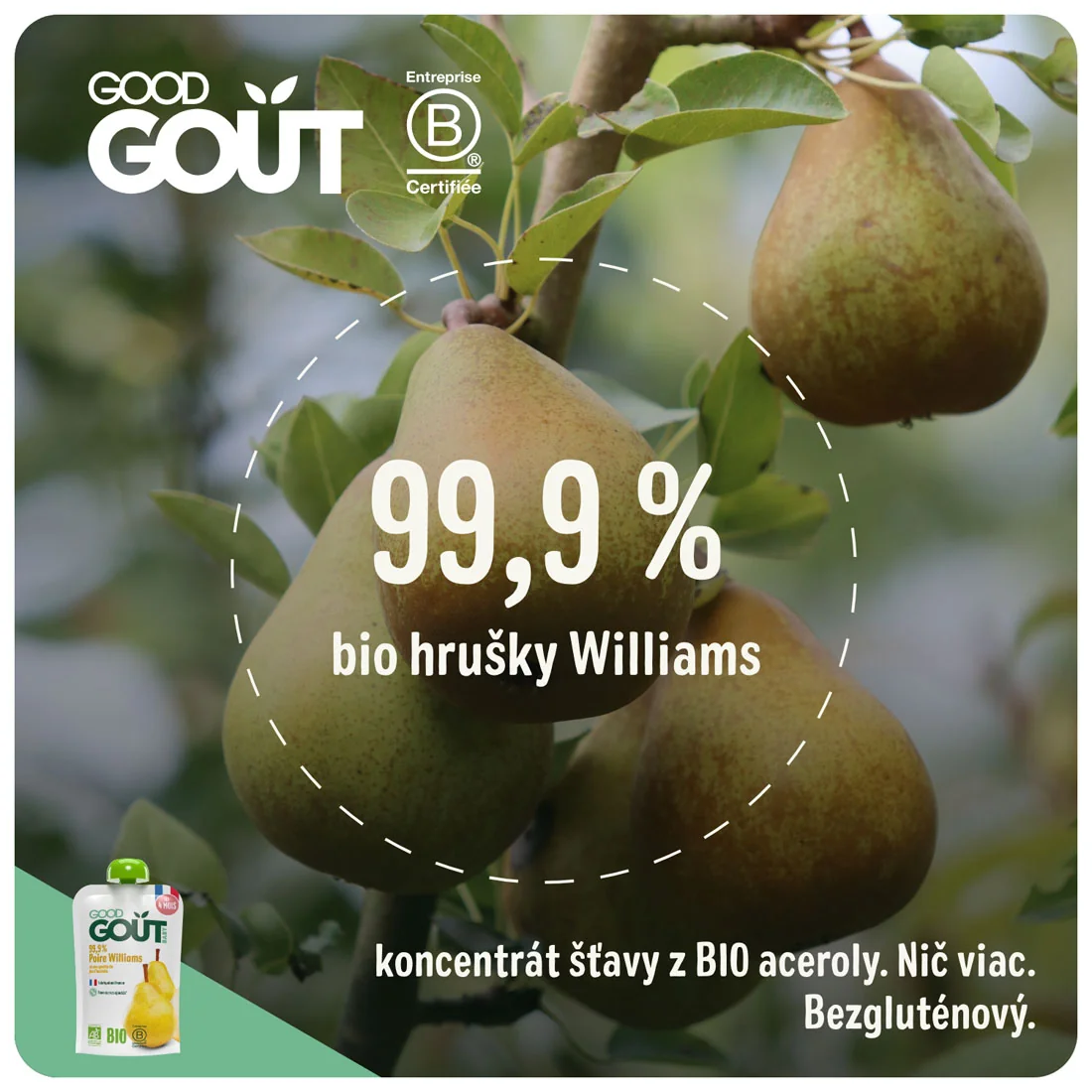 Good Gout BIO Hruška Williams 120 g