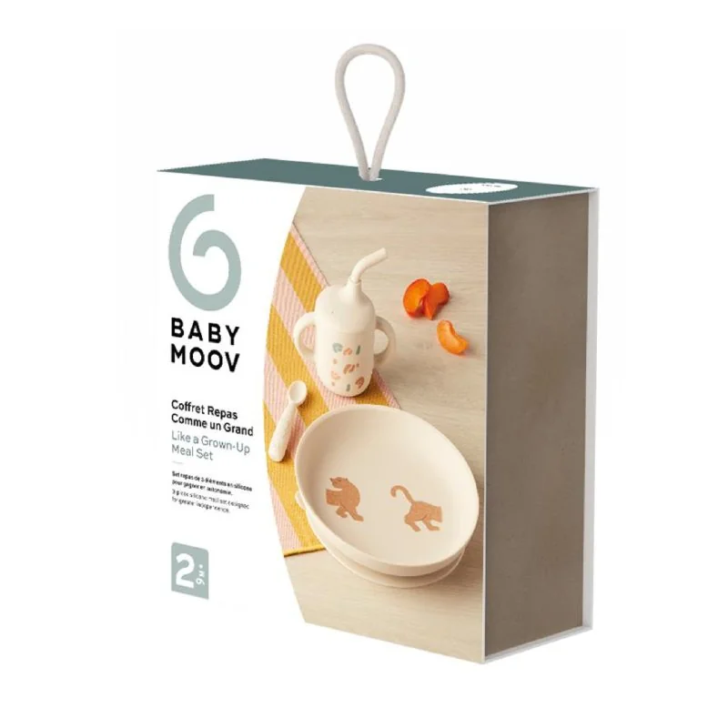 Babymoov silikónová jedálenská sada Grown-Up MEAL SET Little Roar
