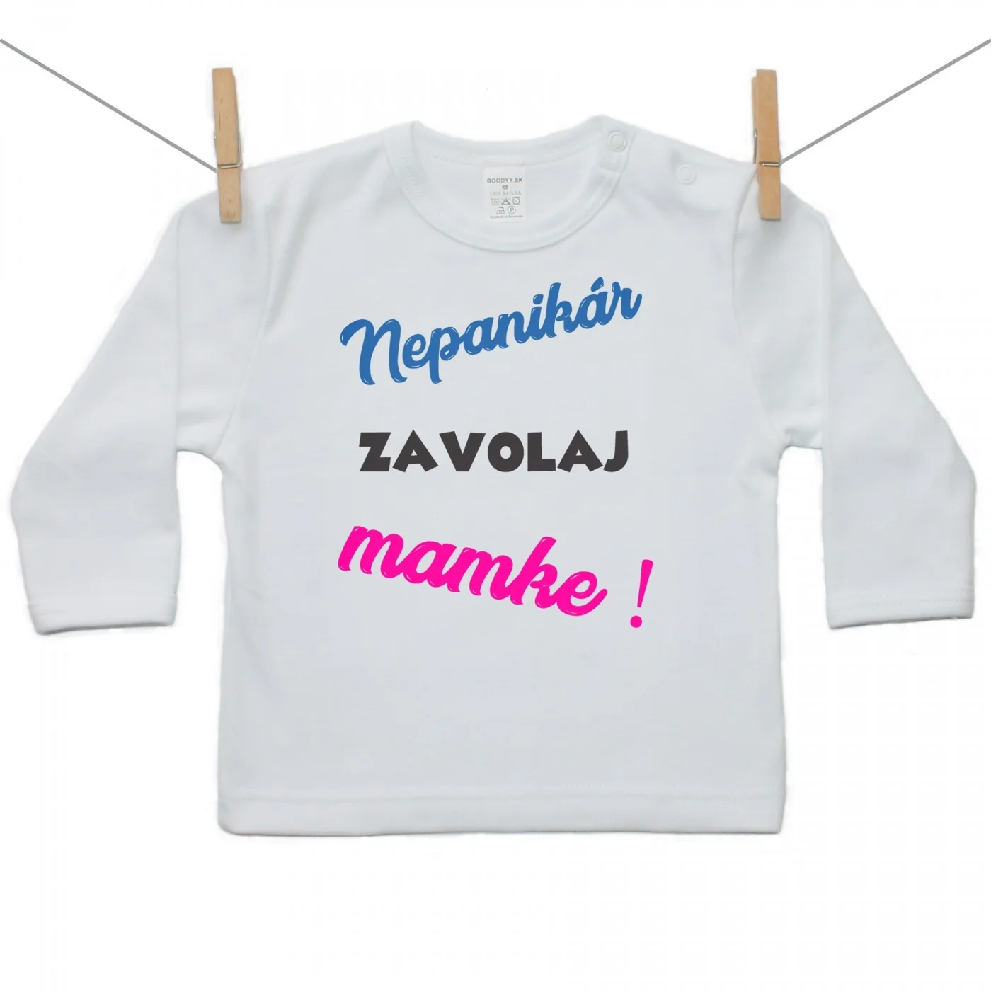Boodyy Tričko s dlhým rukávom Nepanikár Veľkosť: 122