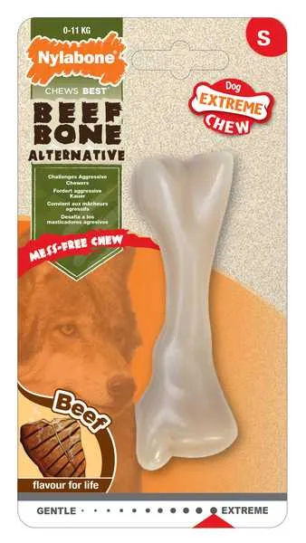 Nylabone Healthy Edibles Extreme Chew Beef Bone Xs
