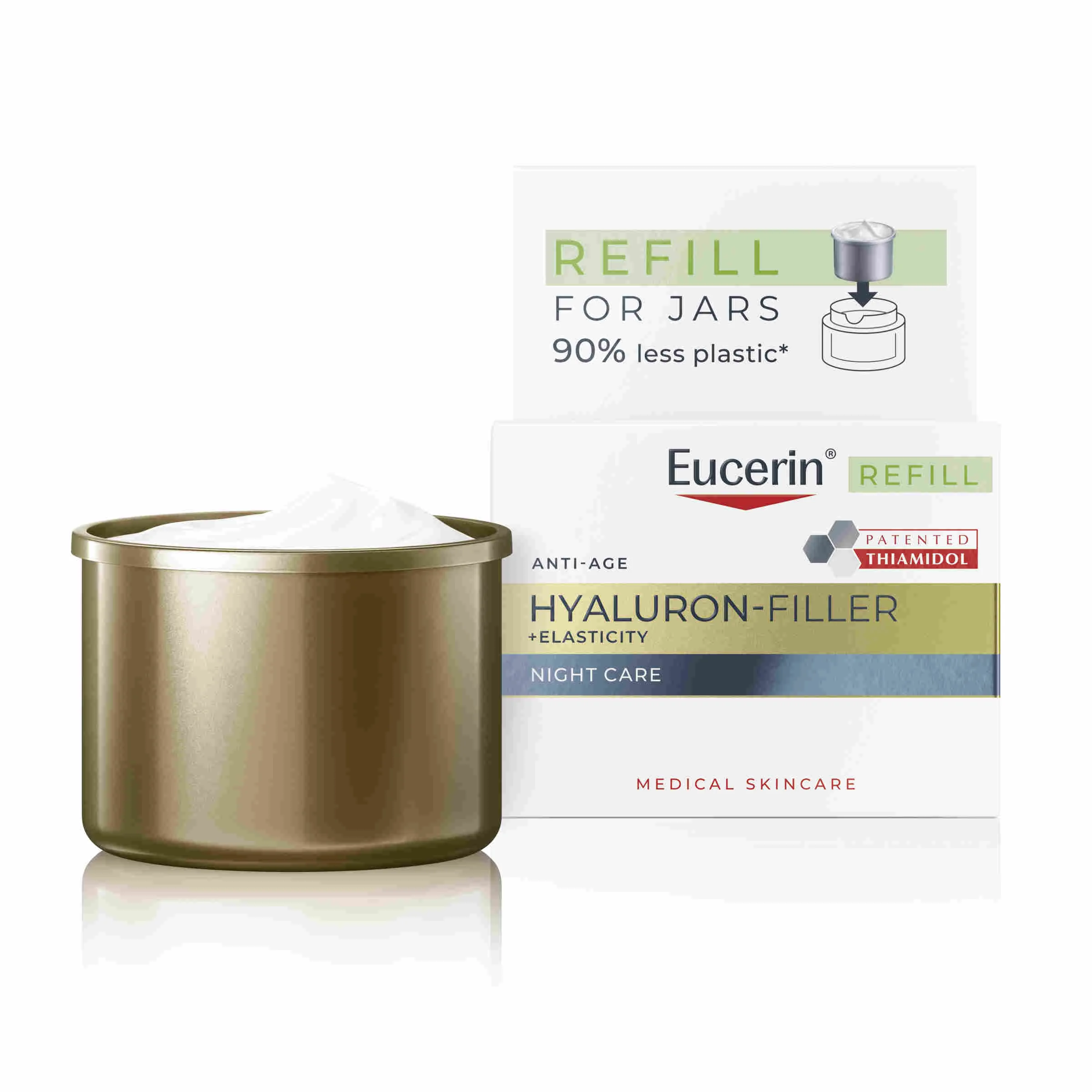 Eucerin HYALURON-FILLER + ELASTICITY Nočný krém NÁHRADNÁ NÁPLŇ 50 ml