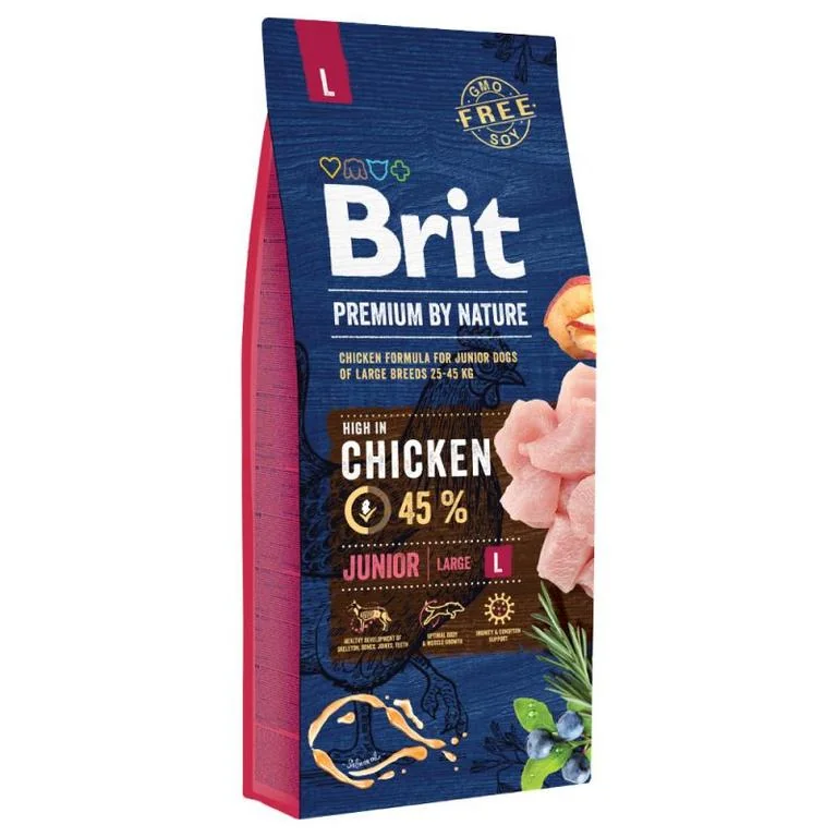Brit Premium by Nature dog Junior L "Poškodený obal" 1×10 kg, psie granule s poškodeným obalom