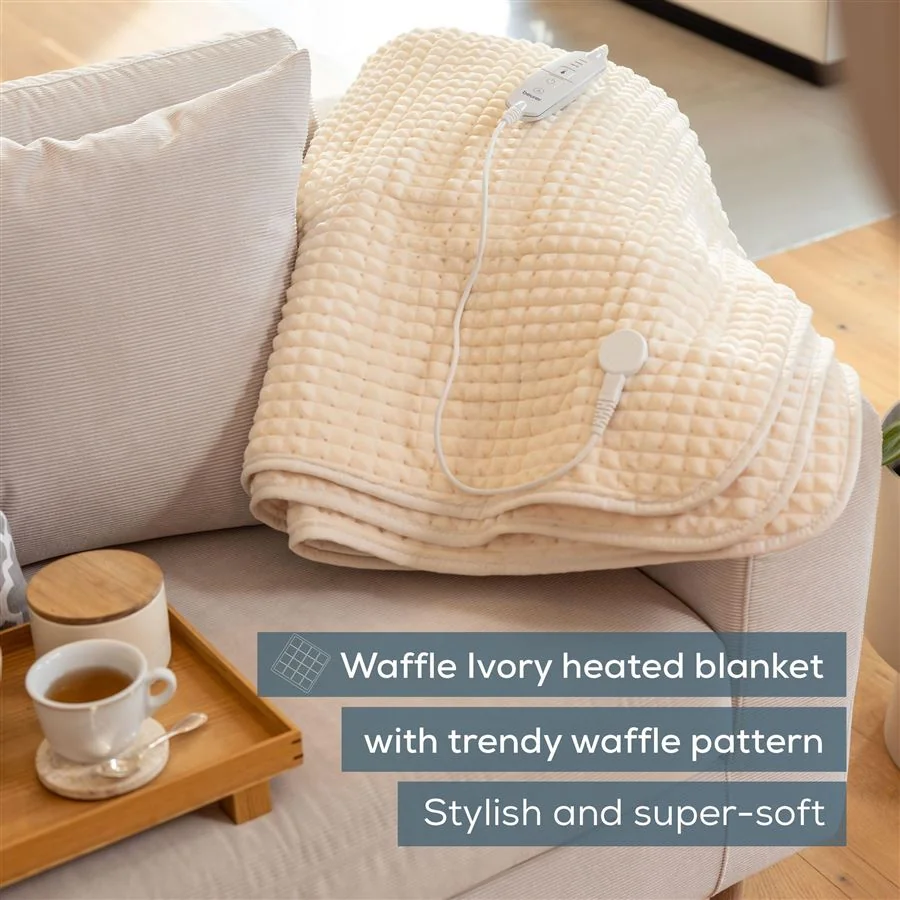 Vyhrievacia deka BEURER HD 72 Waffle Ivory