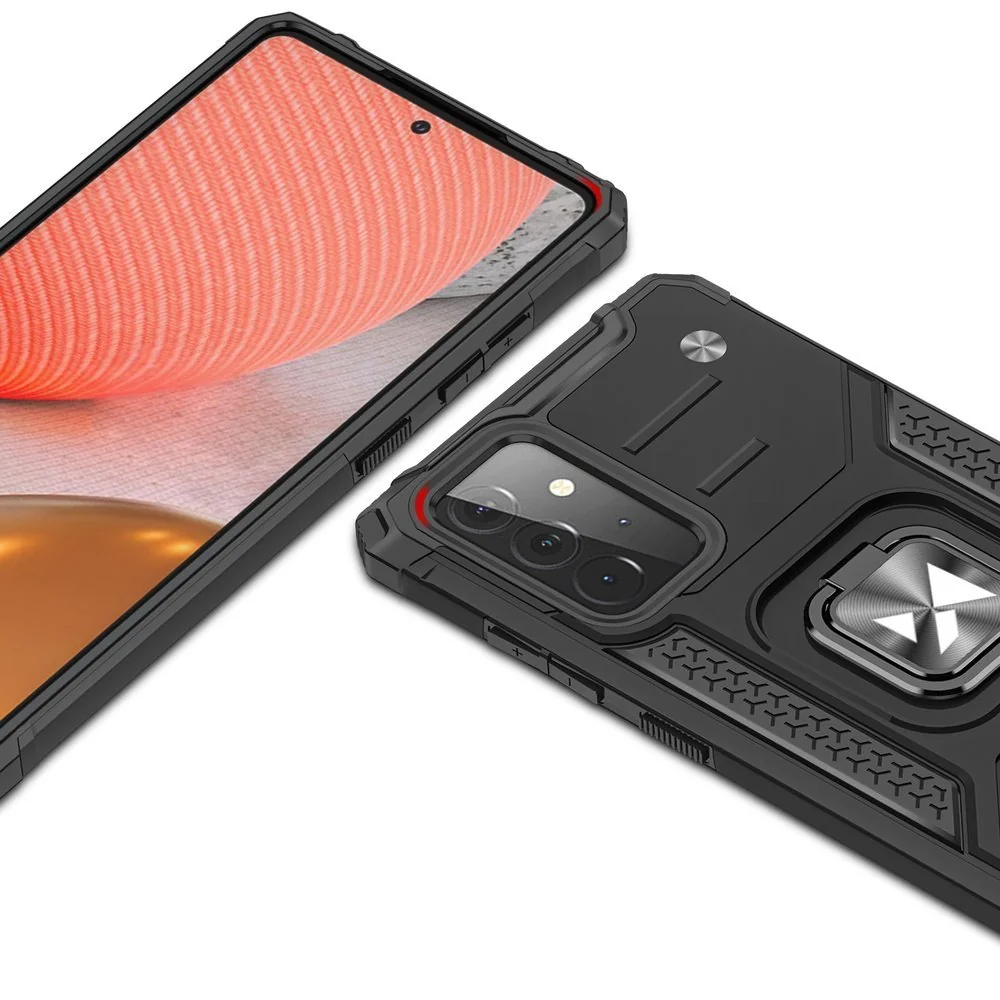 MG Ring Armor plastový kryt na Samsung Galaxy A72 4G, červený