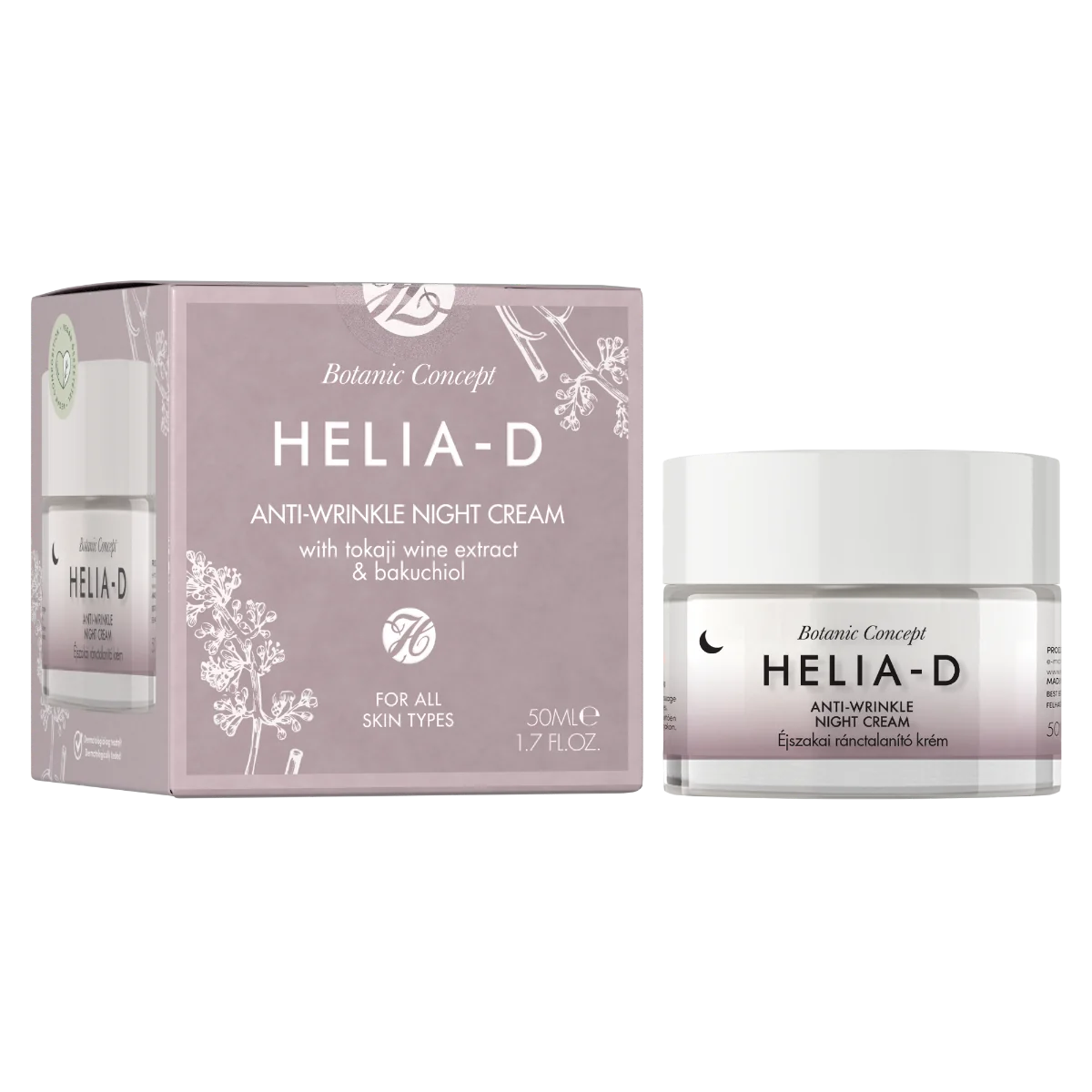 Helia_D Botanic Concept Nočný Krém Proti Vráskam 1×50 ml, nočný krém proti vráskam