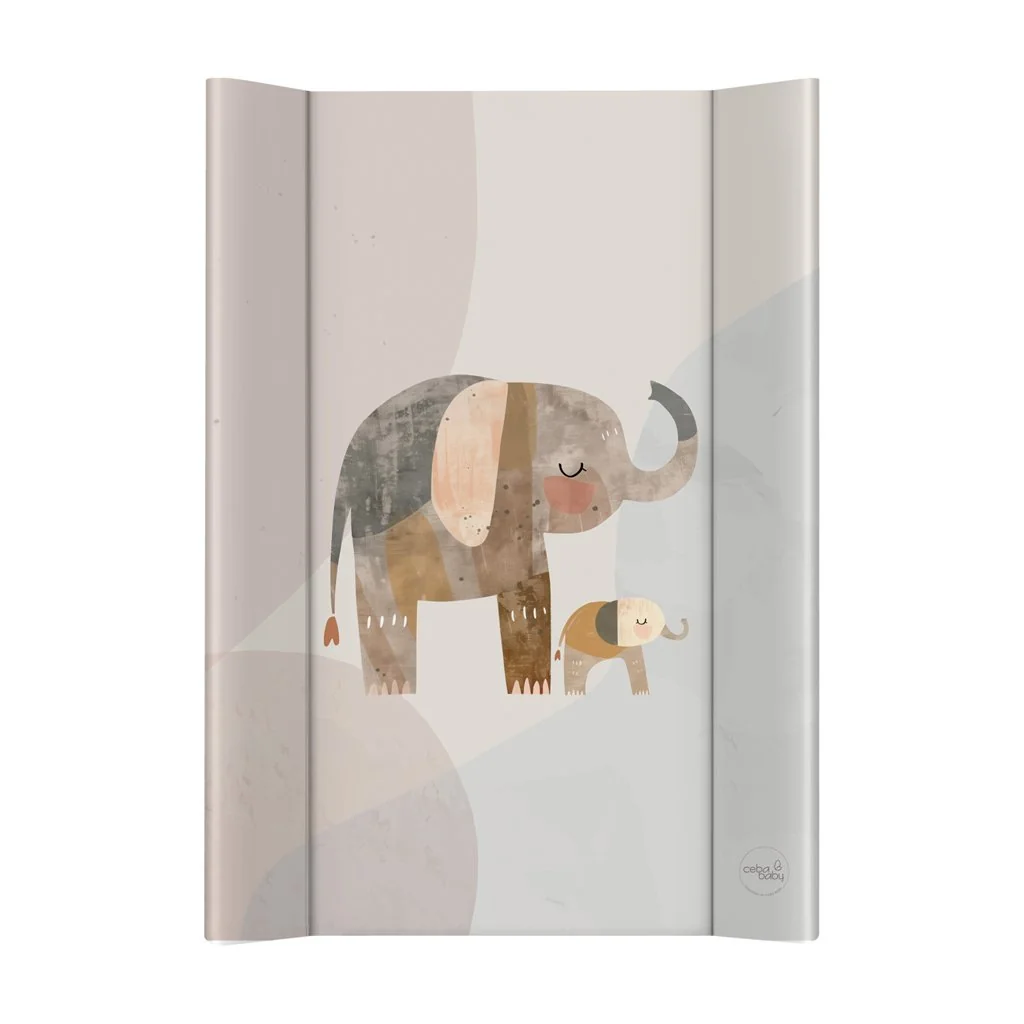 Podložka prebaľovacia 2-hranná mäkká (50x70) Basic Elephant Family