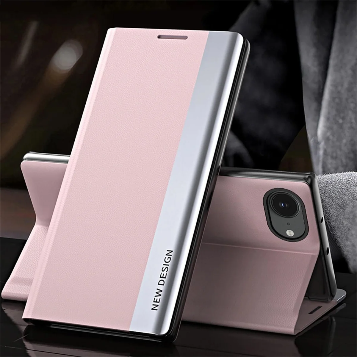 MG Sleep Case Pro knižkové puzdro na iPhone 16e, ružové