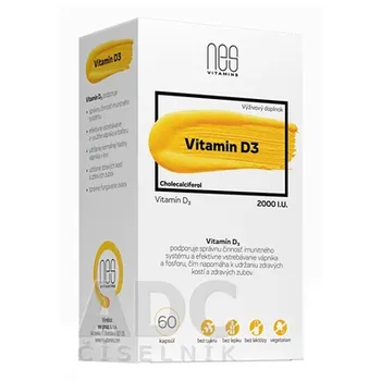 nesVITAMINS Vitamin D3 2000 I.U. 1×60 cps, vitamín D