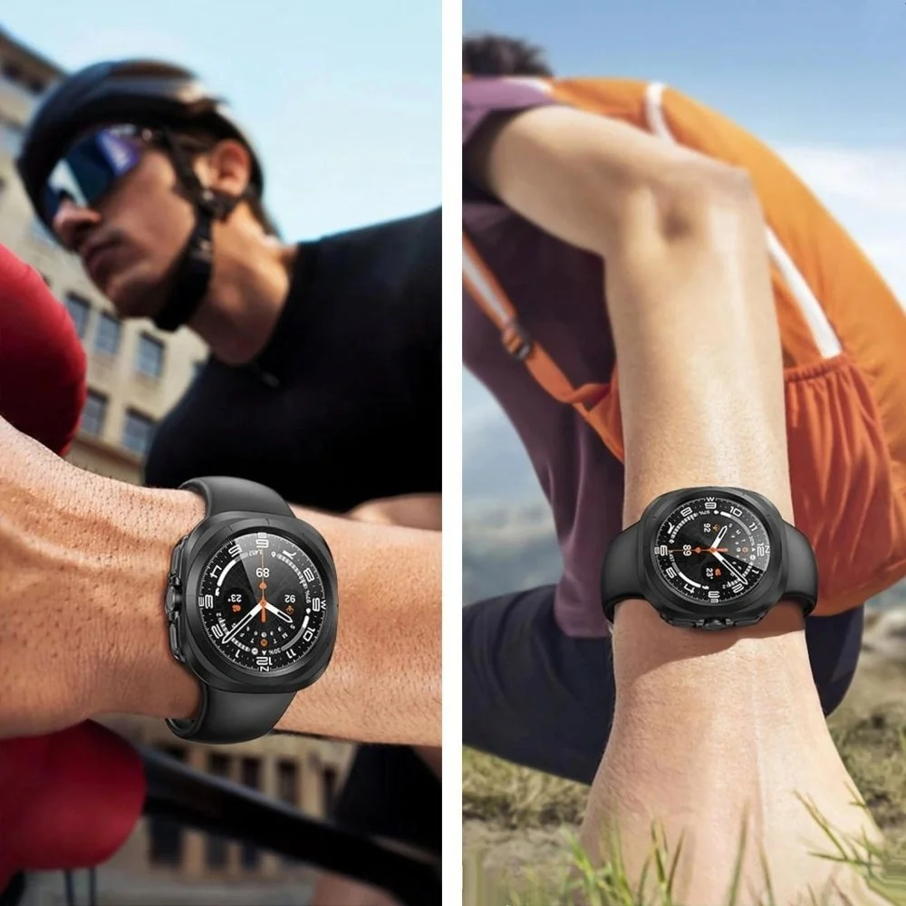 Tech-Protect Defense puzdro so sklom na Samsung Galaxy Watch 8 Classic (46mm), čierne (46mm), čierne