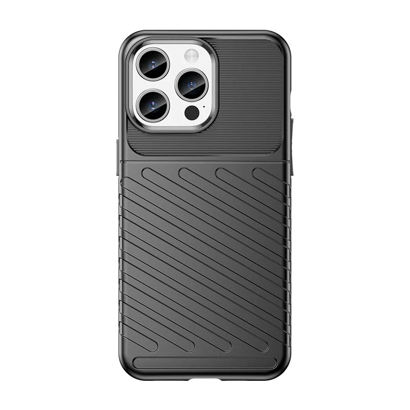 MG Thunder kryt na iPhone 15 Pro, čierny Hybridný kryt, TPU rám
