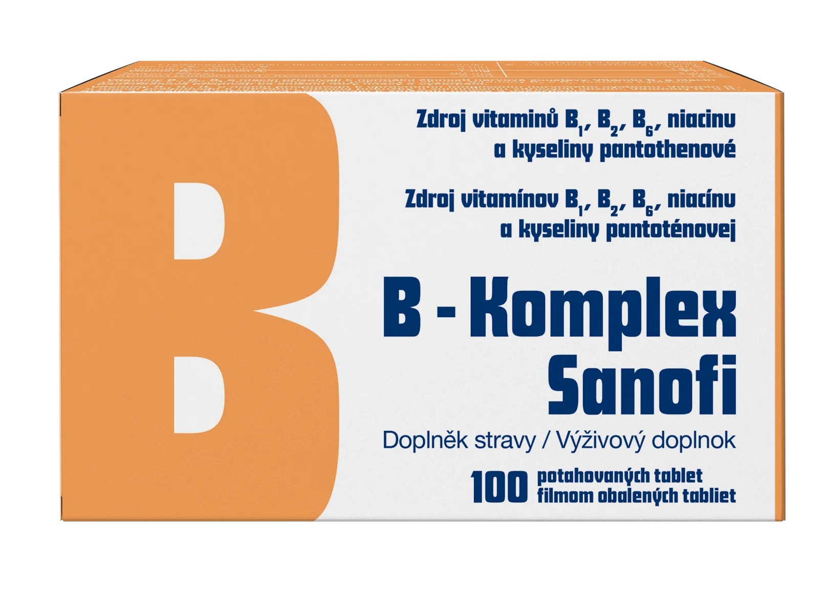 B-Komplex Sanofi 1×100 tbl, výživový doplnok