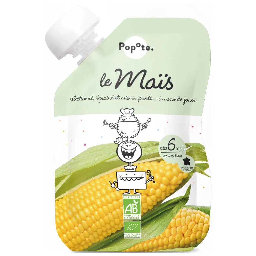 POPOTE Kapsička bio sladká kukurica 120 g, 6+ 1×120 g, kapsička