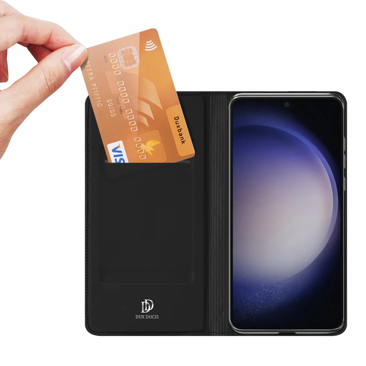 Dux Ducis Skin Pro knižkové puzdro na Samsung Galaxy S23 FE, čierne