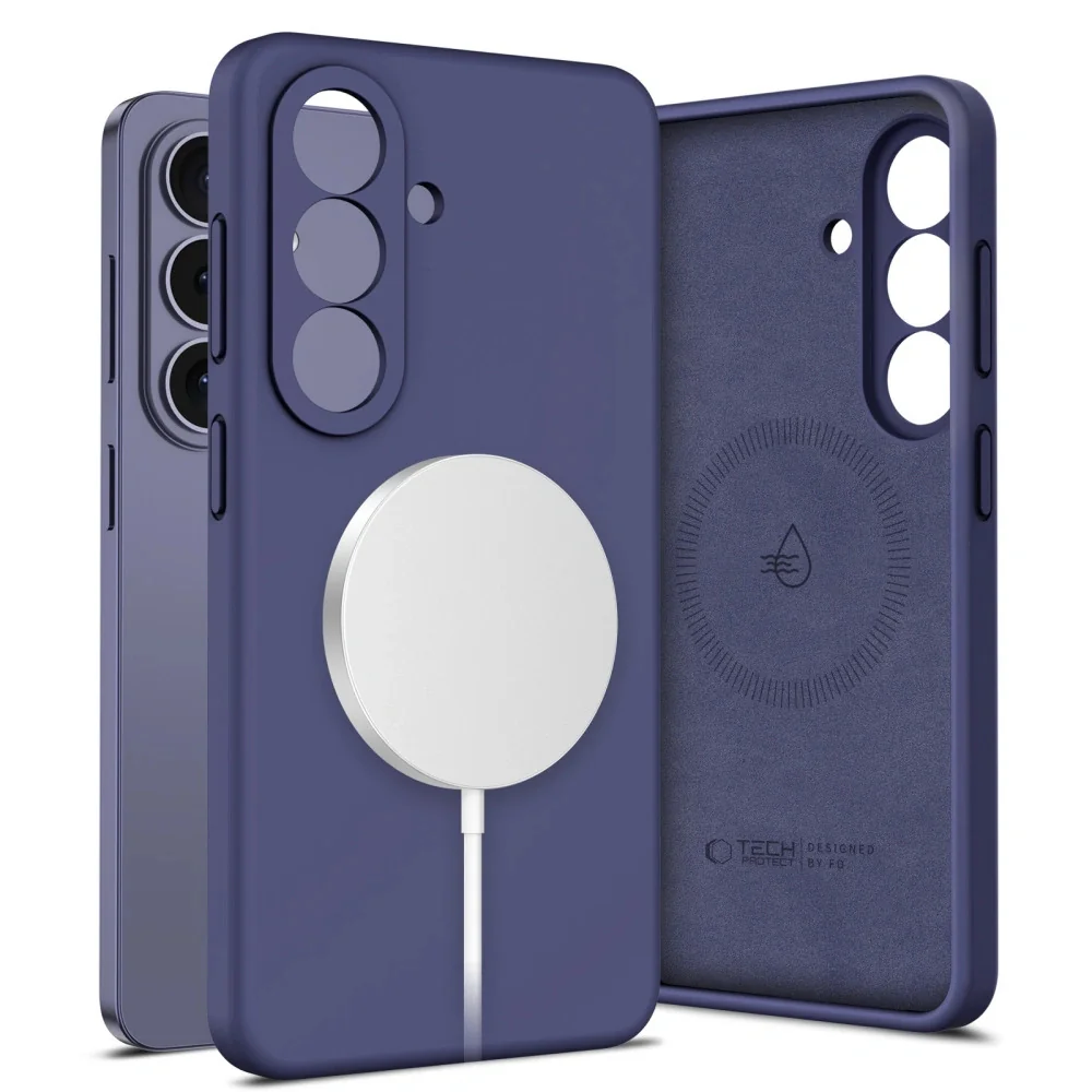 Tech-Protect Silicone MagSafe kryt na Samsung Galaxy S26, tmavofialový 