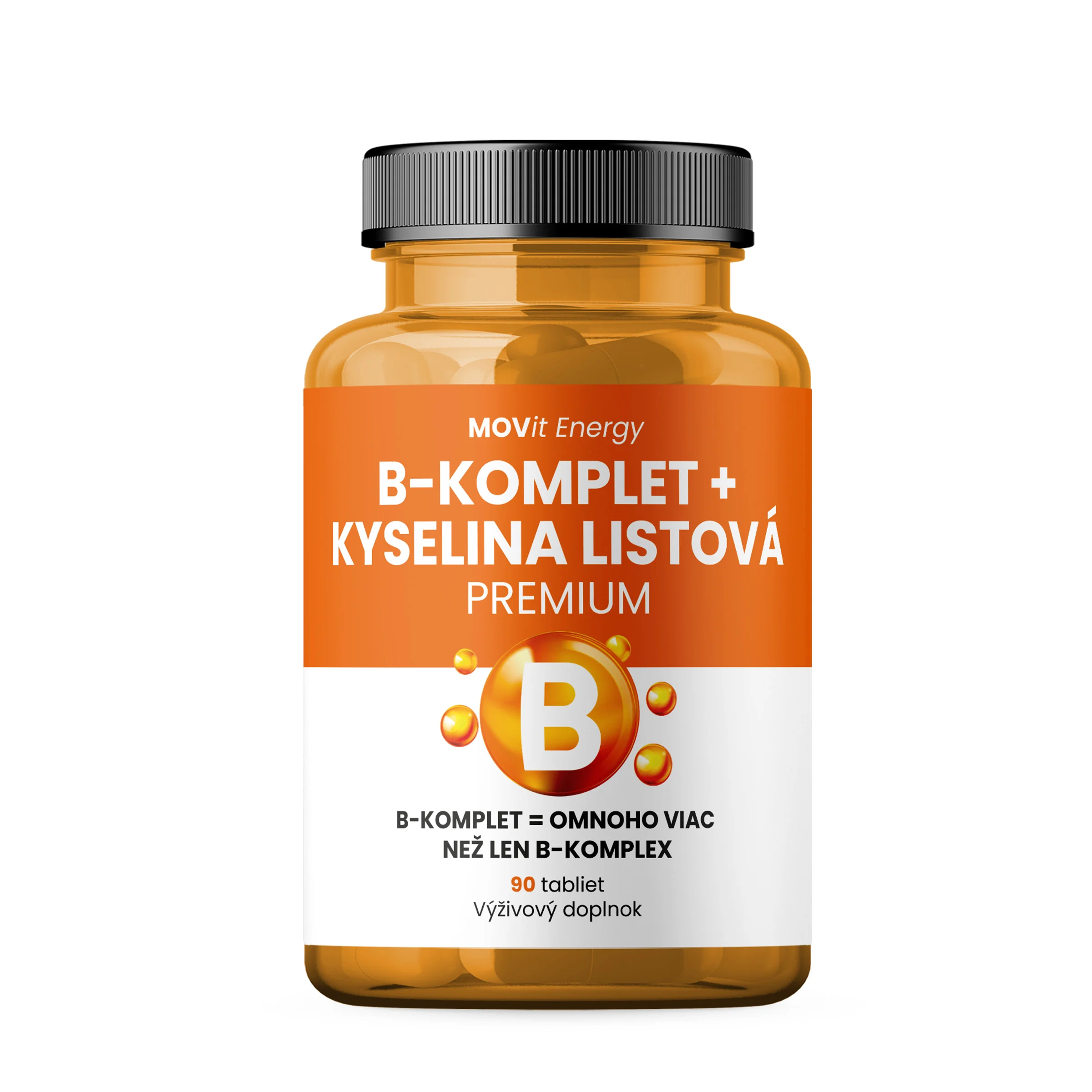 MOVit B-Komplet + Kyselina listová PREMIUM, 90 tabliet