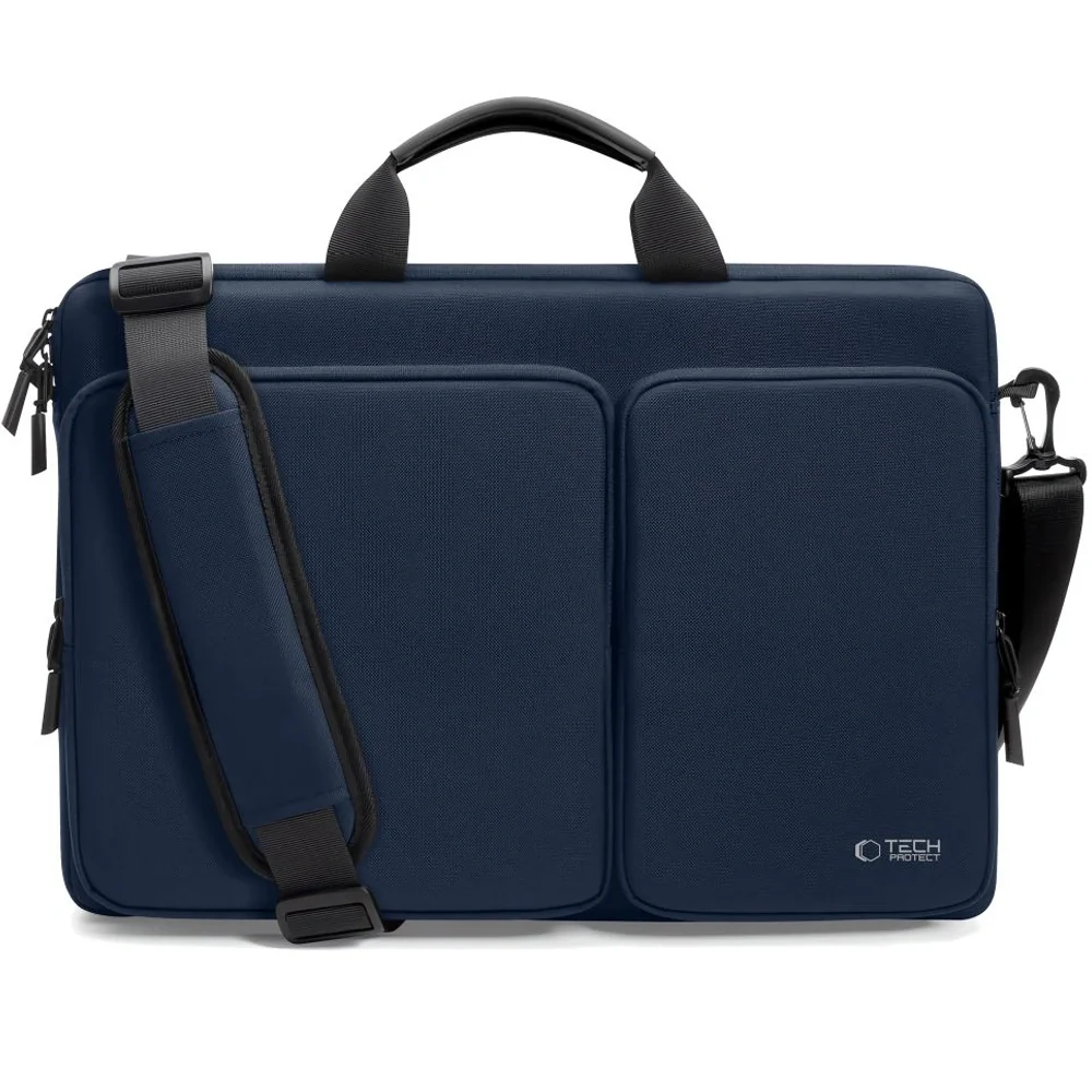 Tech-Protect Defender Bag taška na notebook 17'', tmavomodrá
