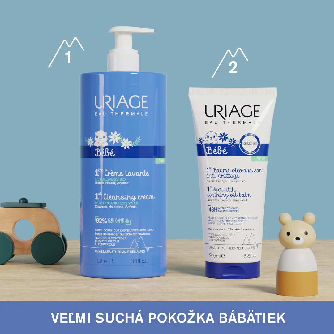 URIAGE BÉBÉ 1st Cleansing Cream, 1000ml 1×1000 ml, umývací krém pre bábätká