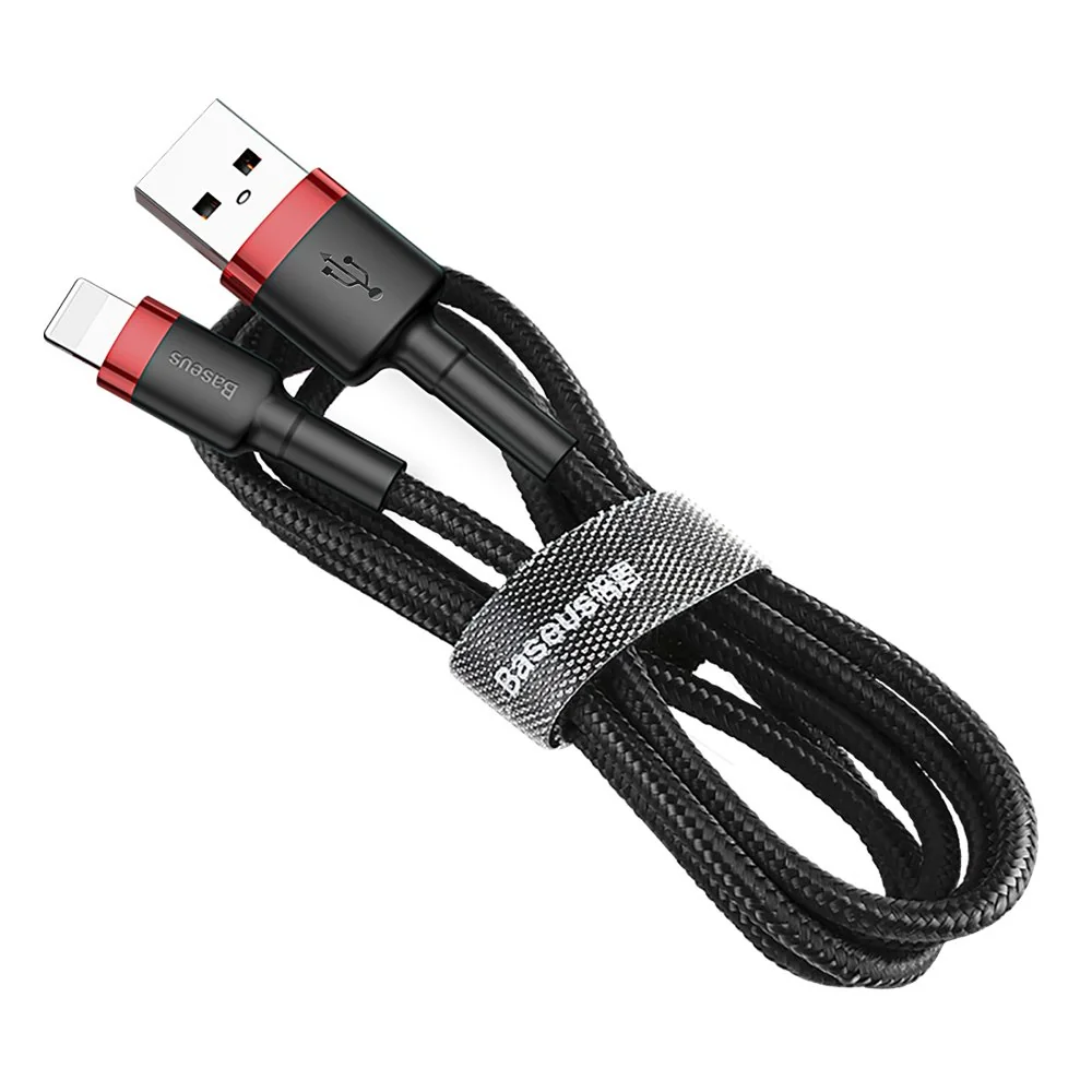 Baseus Cafule kábel USB / Lightning QC 3.0 2A 3m, čierny/červený