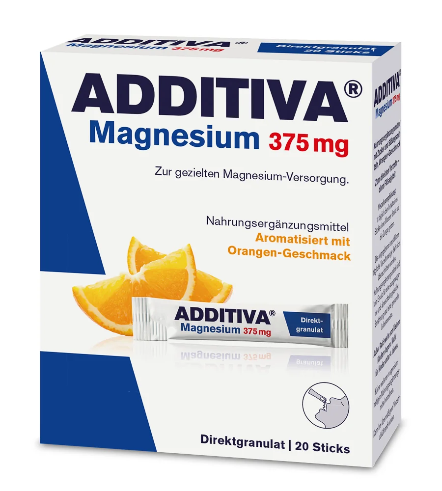 Additiva Magnezium 375 mg, Direct pomaranč 1×20 ks, výživový doplnok