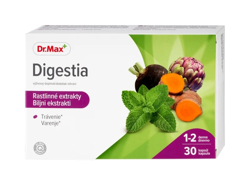 Dr. Max Digestia 1×30 kapsúl, rastlinné extrakty na trávenie