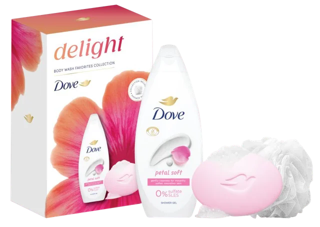 DOVE darčeková kazeta Petal soft