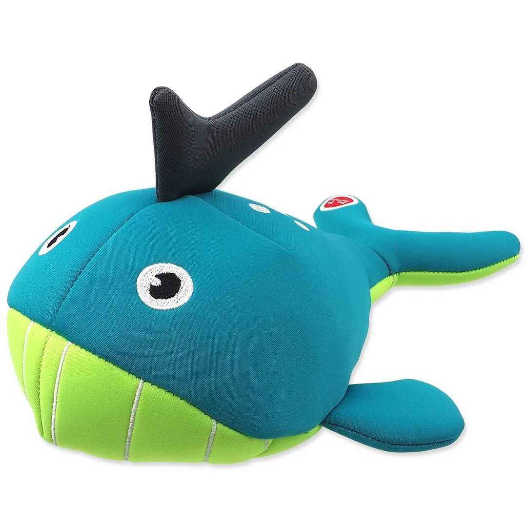 Hračka Dog Fantasy Water Float veľryba pískacia a plávajúca tyrkysová 28cm