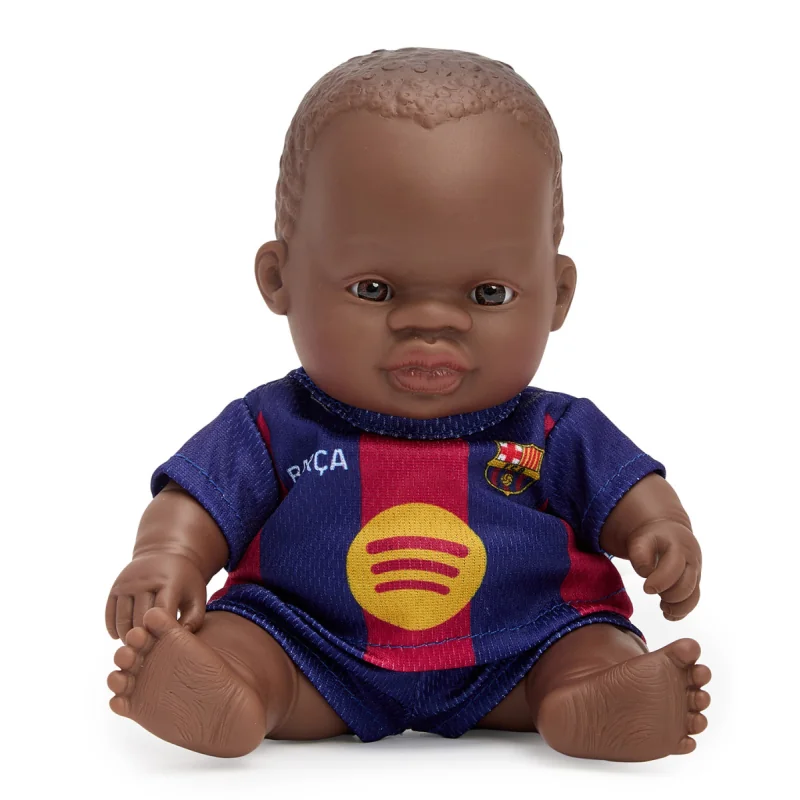 Miniland Realistická bábika FC Barcelona – Chlapček (Afričan), 21 cm