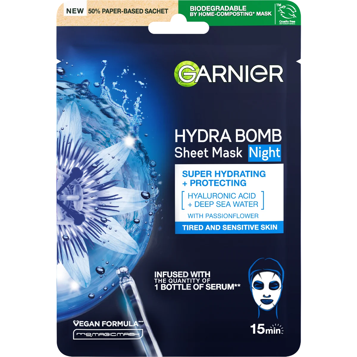 Garnier Moisture Bomb 1×32 g, nočná pleťová maska
