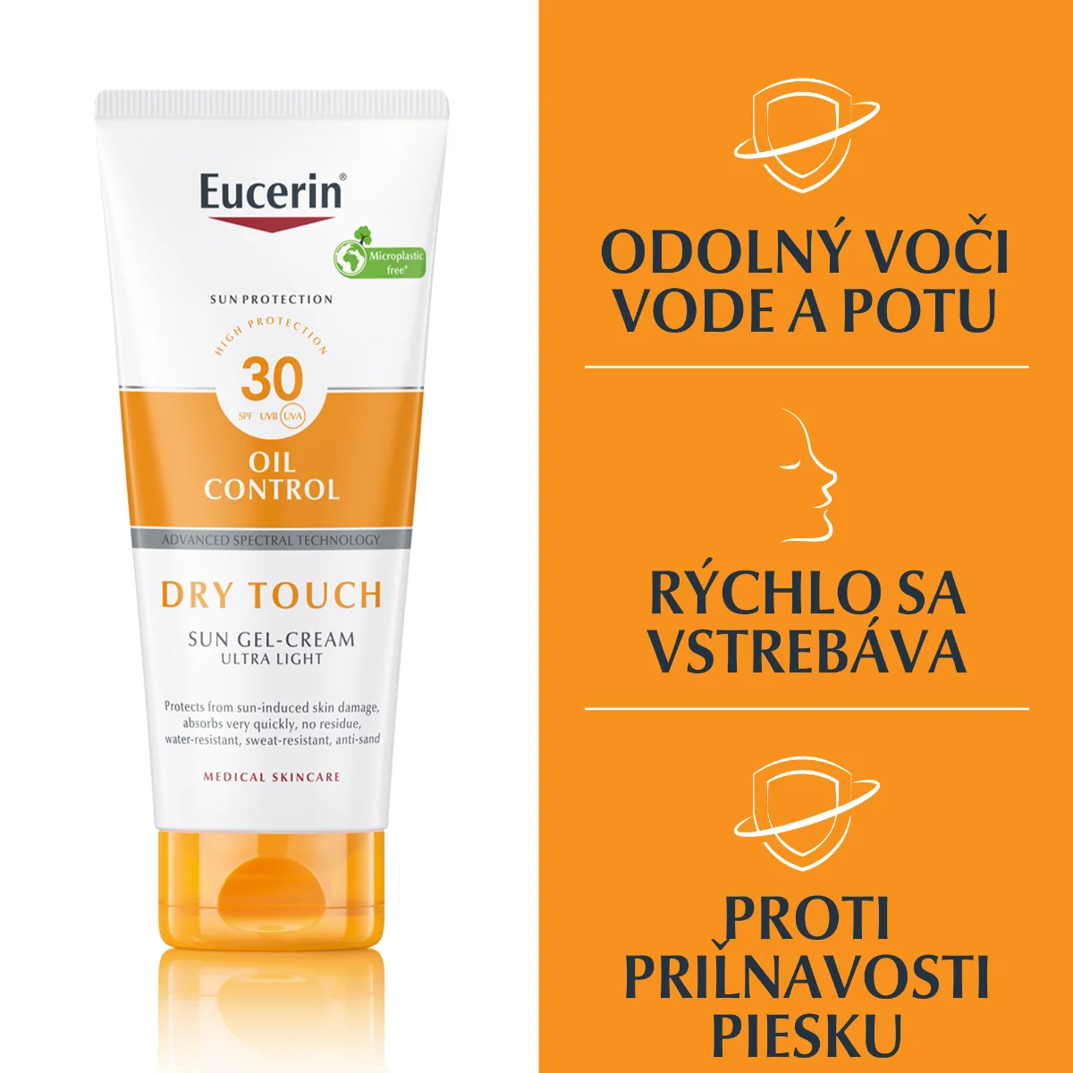 Eucerin SUN Krémový gél na opaľovanie Dry Touch OIL CONTROL SPF 30 1×200 ml, gél-krém na opaľovanie