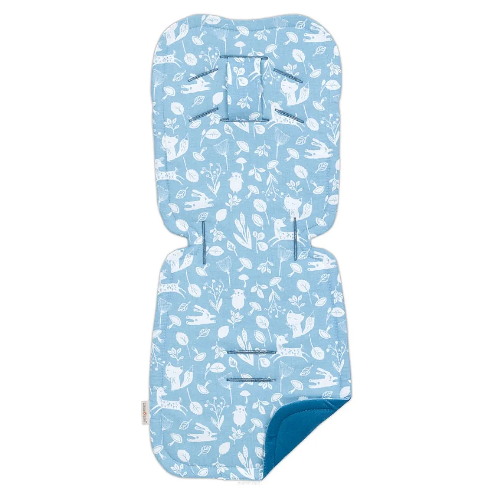 Vložka do kočíka prešívaný Velvet PREMIUM Les, jeans