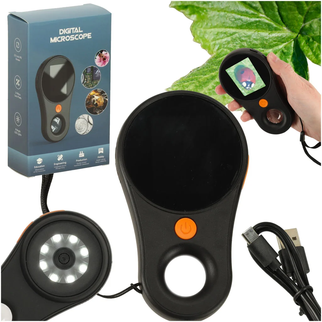Digitálny USB mikroskop 500×, 2 Mpx, s LED osvetlením