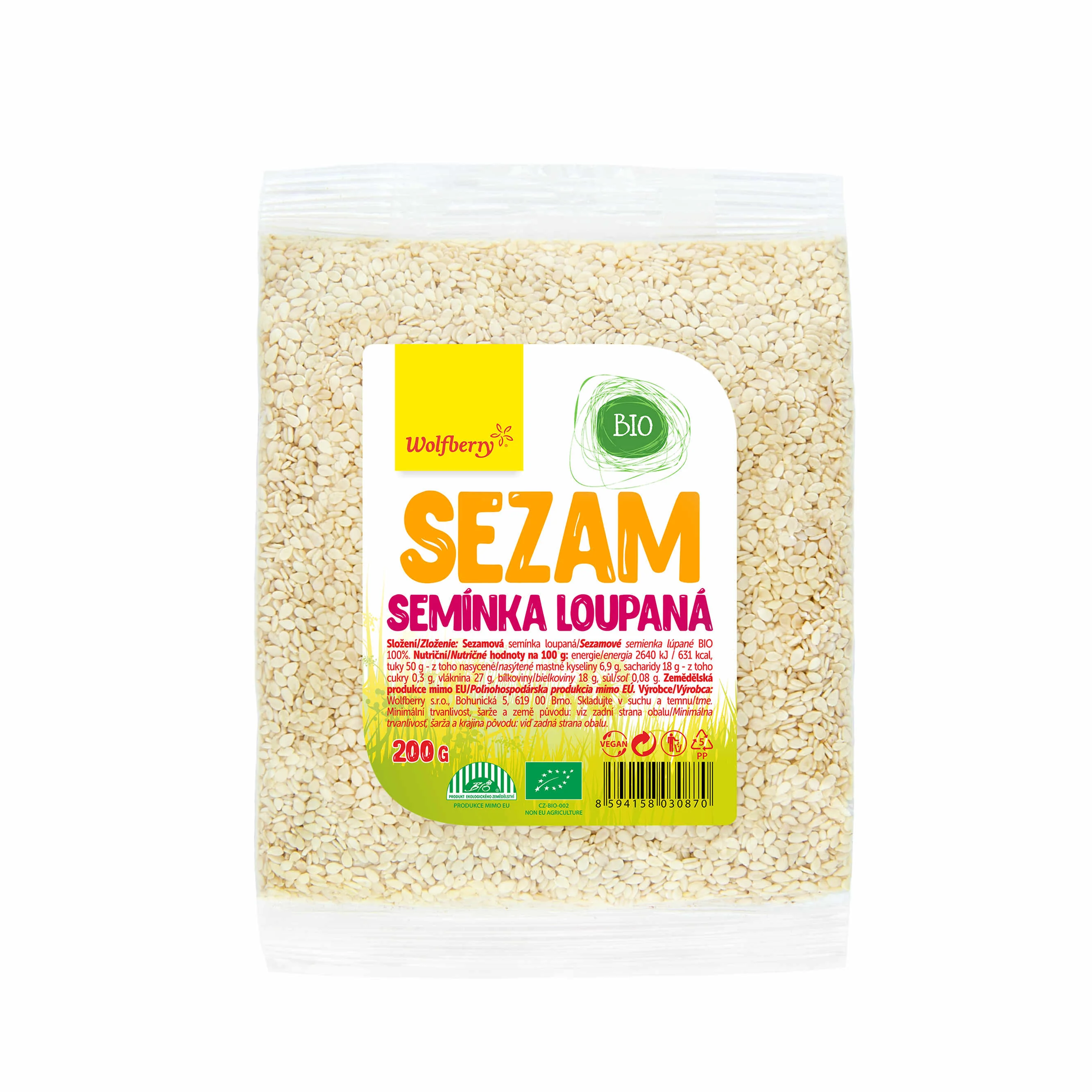 Wolfberry Sezam lúpaný BIO 200 g