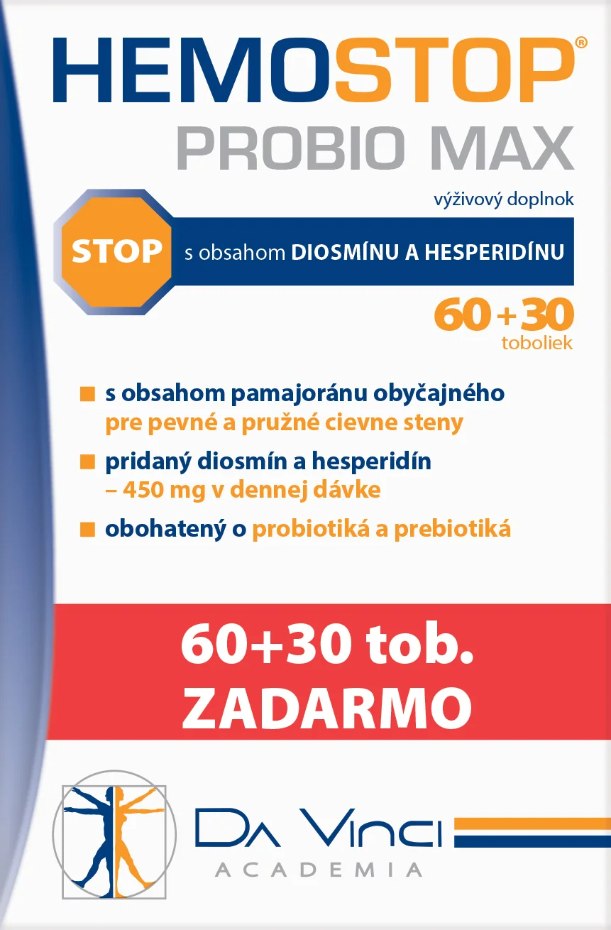 Hemostop Probio MAX Da Vinci Academia 60+30 ks 1×90 ks, výživový doplnok