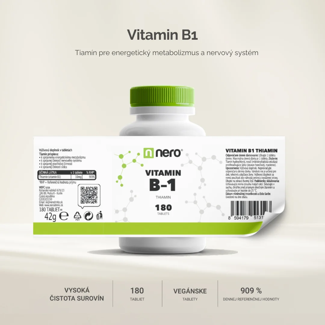 NERO Vitamin B1 THIAMIN 10 mg 180 tabliet
