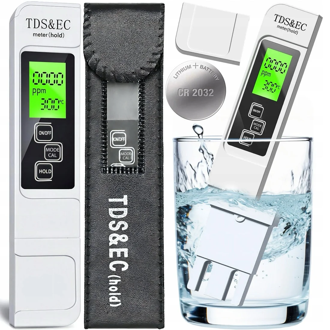 MG TDS-M2 digitálny tester kvality vody pH, biely