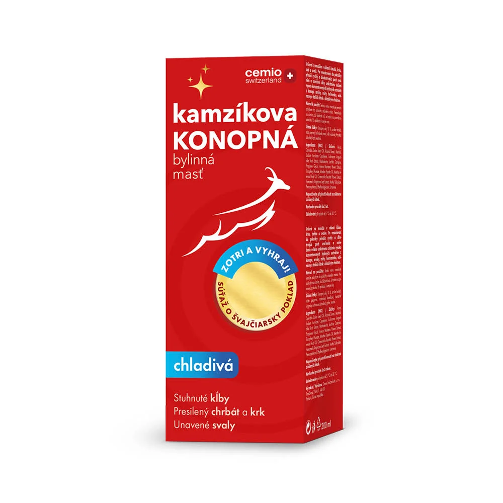 Cemio Kamzíkova konopná masť chladivá + darček 200 ml