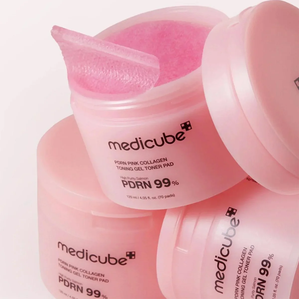 Medicube PDRN Pink Collagen Toning Gel Toner Pad Tónovacie gélové toner tampóny s PDRN, kolagénom a niacínamidom 70 ks