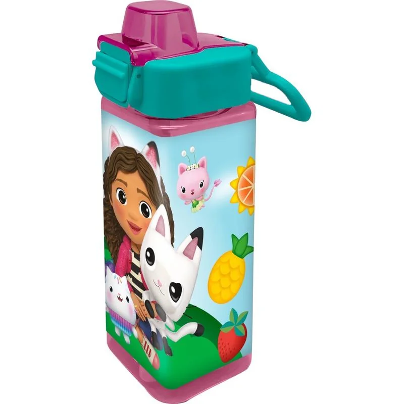 Kids Euroswan Štvorcová fľaša na vodu Gabby's Dollhouse 500 ml