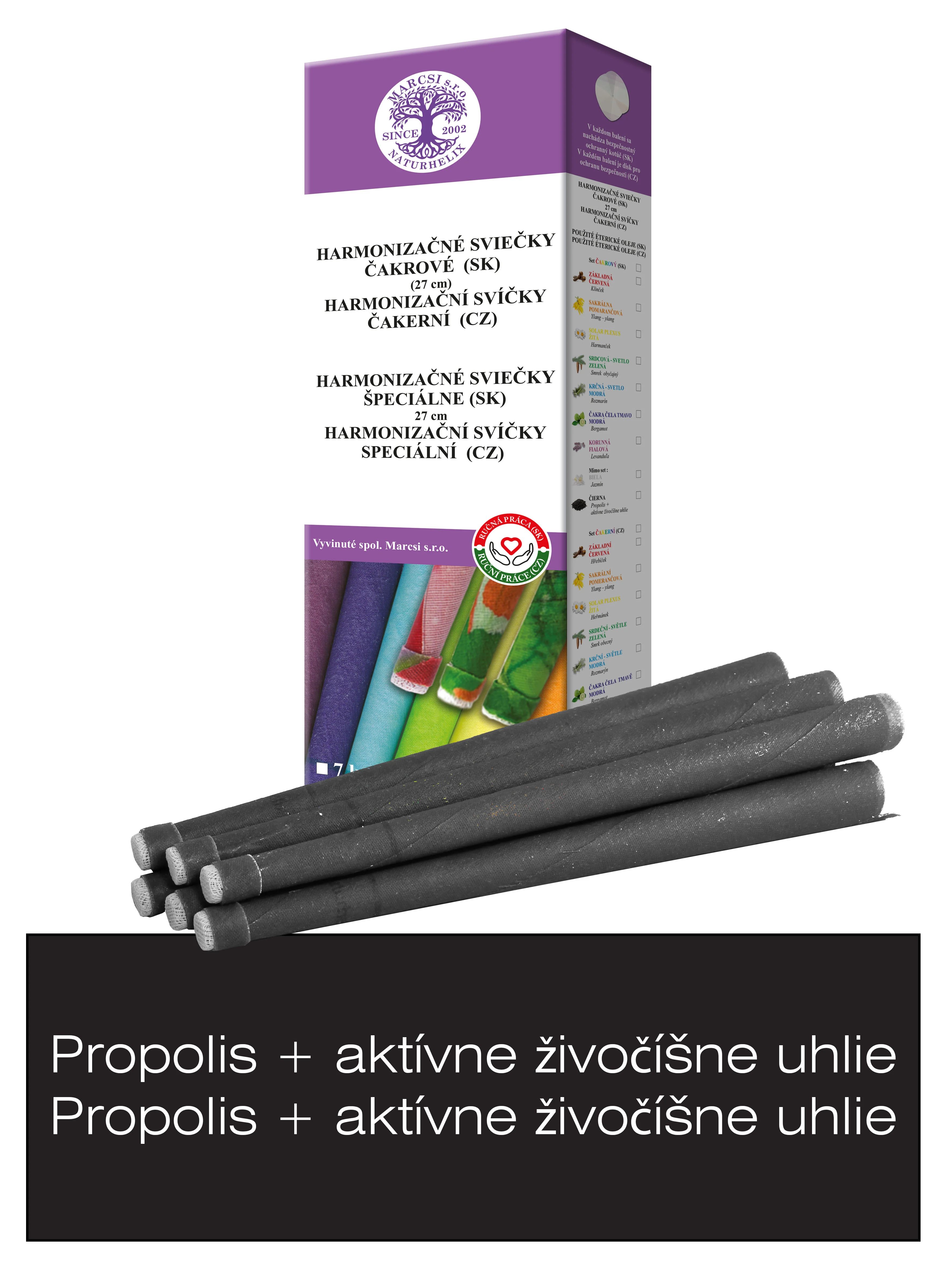 Čakrové sviečky Čierne (set5)